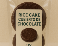 Rice cake cubierto de chocolate